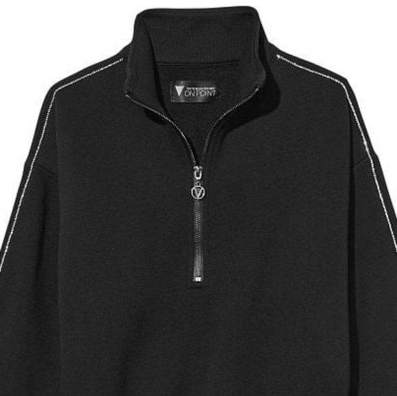 Cotton Fleece Mock-Neck Half-Zip - Picture 14 of 16